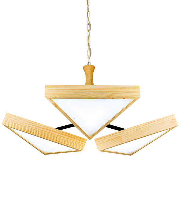 크로빈 3등 우드 거실전등 펜던트조명 90W