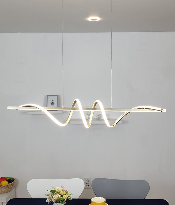 로차스 40W LED식탁등 식탁전등 화이트, 골드