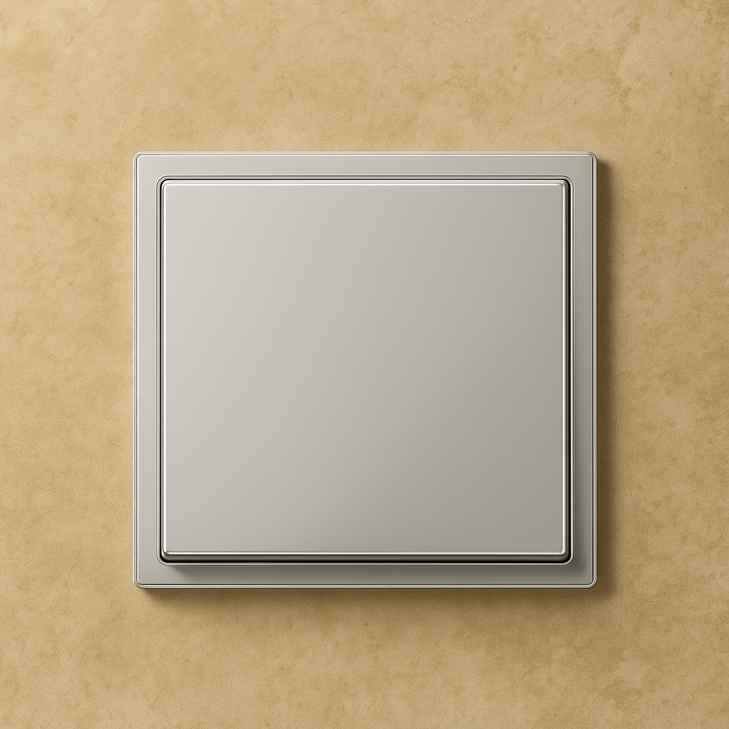 유럽형 융 스위치 메탈 정사각 1구 스테인레스스틸