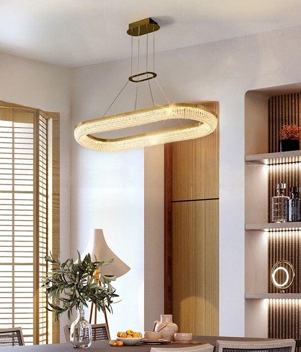 W 비스로 크리스탈 펜던트 식탁조명 LED 40W